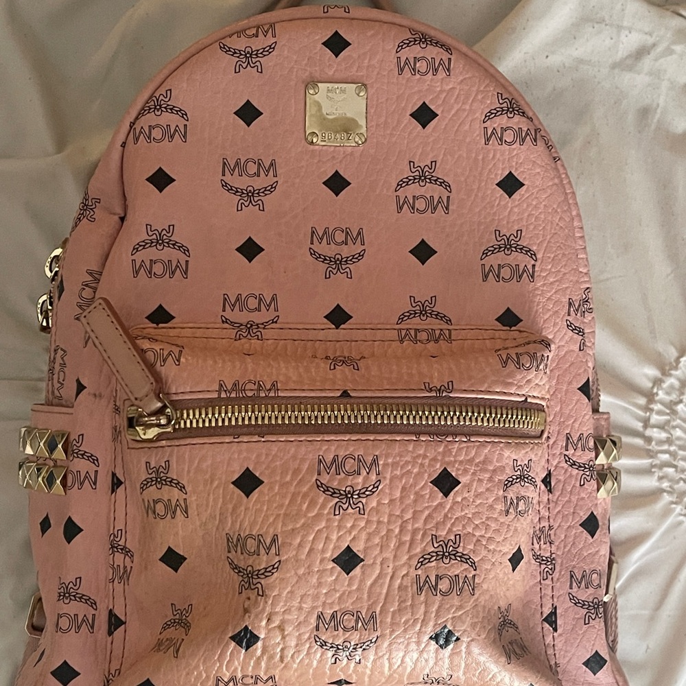 Mcm Pink Backpack (Full Size) Gem